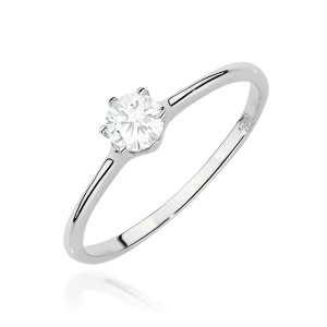 Pierścionek W0499 Diament Laboratoryjny 0,25ct białe złoto 375