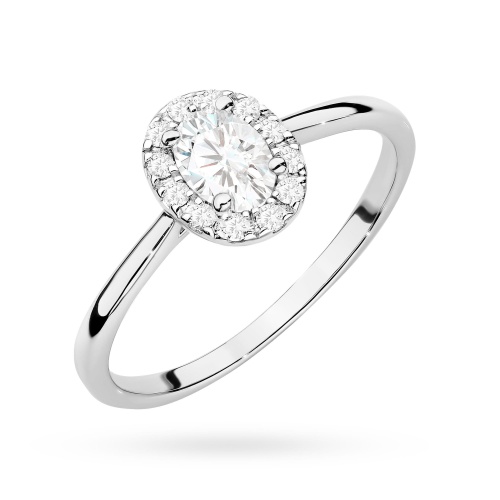 Bague W0583 0,30ct Or blanc 375