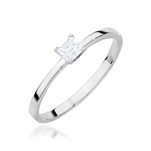 Bague W0586 Diamant 0,15ct Or blanc 375