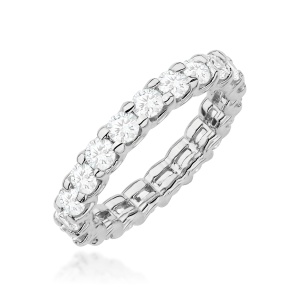 Pierścionek W0515 z diamentami laboratoryjnymi białe złoto 375