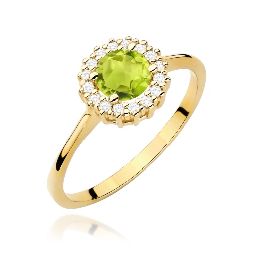 Pierścionek W0572 Oliwin 0,60ct żółte złoto 375