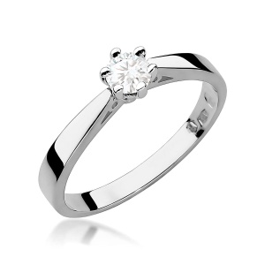 Pierścionek W0229B Diament 0,20ct białe złoto 375