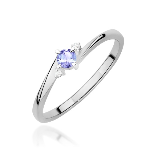 Bague W0346 Tanzanite 0,15ct Or blanc 375