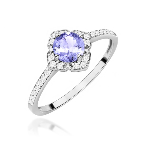 Bague W0603 Tanzanite 0,50ct Or blanc 375