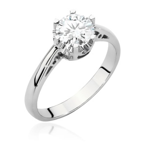 Pierścionek W0542 Diament Laboratoryjny 1,00ct białe złoto 375