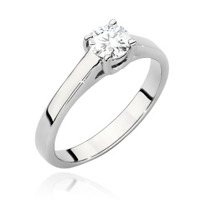 Pierścionek W0544 Diament Laboratoryjny 0,50ct białe złoto 375