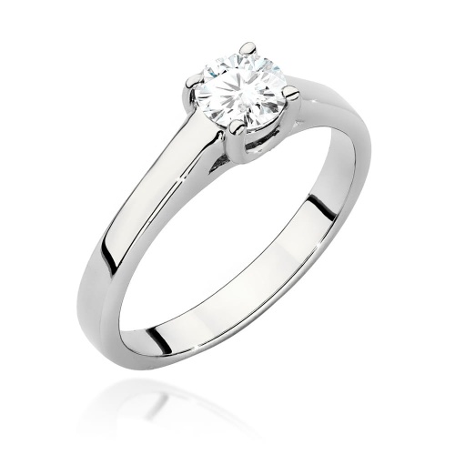 Pierścionek W0544 Diament Laboratoryjny 0,50ct białe złoto 375