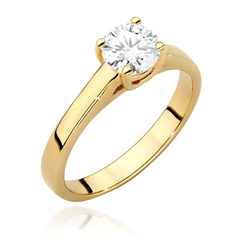 Pierścionek W0544 Diament Laboratoryjny 0,70ct żółte złoto 375