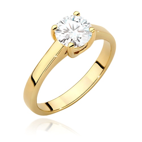 Pierścionek W0544 Diament Laboratoryjny 1,00ct żółte złoto 375