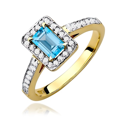 Bague W0422 Topaze 0,65ct Or jaune 375