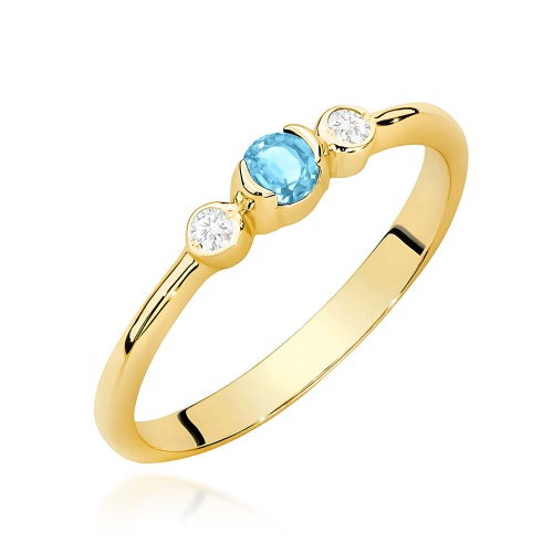 Bague W0620 Topaze 0,15ct Or jaune 375