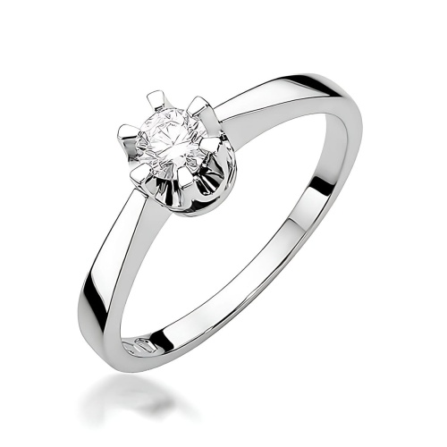 Inel W0408 Diamant de laborator 0,25ct Aur alb 375