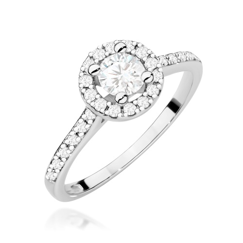 Inel W0477 Diamant de laborator 0,30ct Aur alb 375