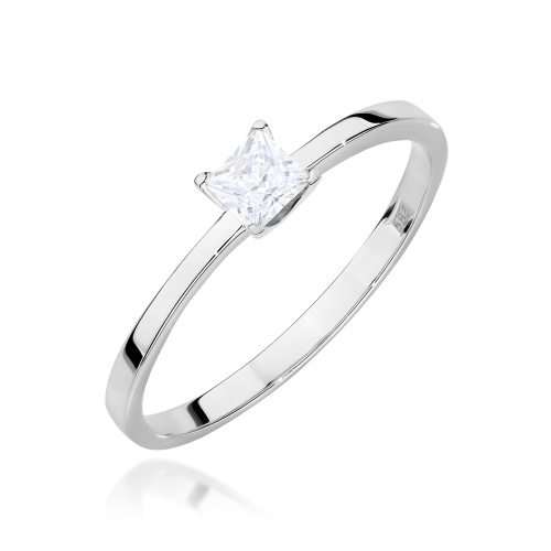 Pierścionek W0587 Diament Laboratoryjny 0,30ct białe złoto 375