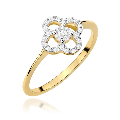 Ring W0627 Diamant 0,03ct Gelbgold 375