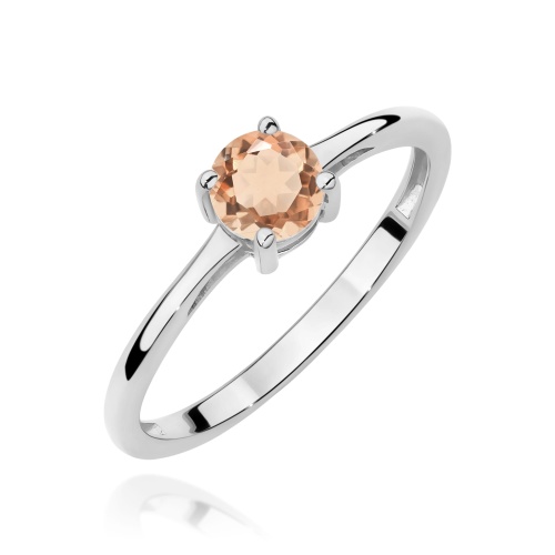 Pierścionek W0656 Morganit 0,40ct białe złoto 375