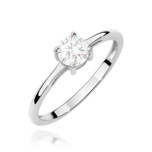 Inel W0656 Safir alb 0,60ct Aur alb 375