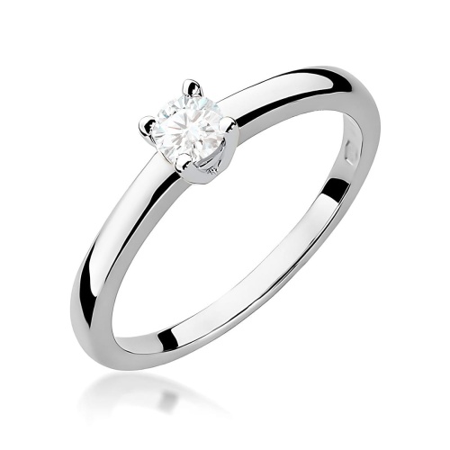 Pierścionek W0292 Diament Laboratoryjny 0,25ct białe złoto 375