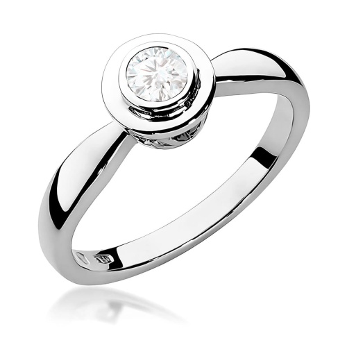 Pierścionek W0294 Diament Laboratoryjny 0,30ct białe złoto 375