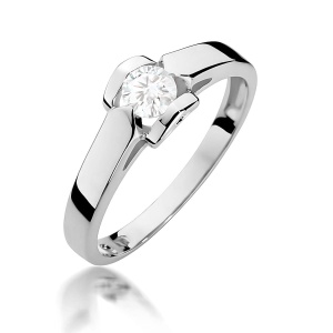 Pierścionek W0320 Diament Laboratoryjny 0,30ct białe złoto 375