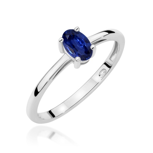 Inel W0685 Safir 0,70ct Aur alb 375