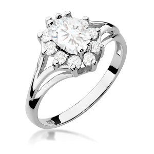 Pierścionek W0037 Diament Laboratoryjny 0,70ct białe złoto 375