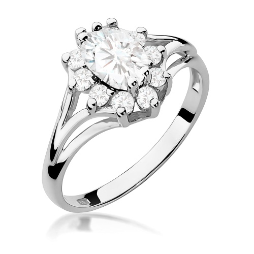 Pierścionek W0037 Diament Laboratoryjny 0,70ct białe złoto 375