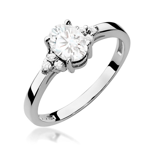 Pierścionek W0308 Diament laboratoryjny 0,70ct białe złoto 375