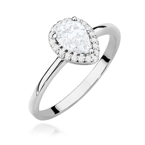 Inel W0455 Diamant de laborator 0,65ct Aur alb 375