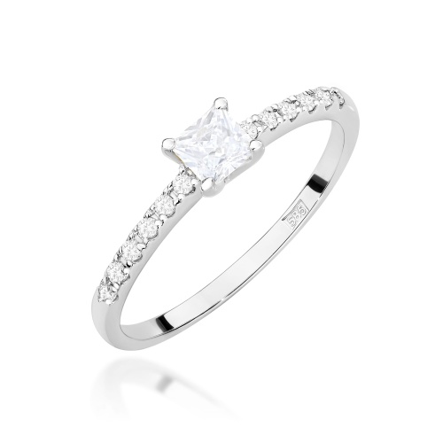 Pierścionek W0589 Diament Laboratoryjny 0,30ct białe złoto 375