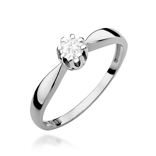 Bague W0228 Diamant 0,20ct Or blanc 375