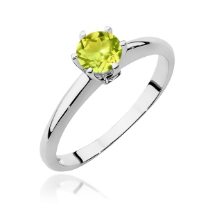 Pierścionek W0557 Oliwin 0,60ct białe złoto 375