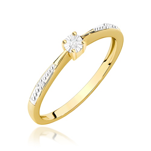 Gyűrű W0465 Gyémánt 0,01ct Sárgaarany 375