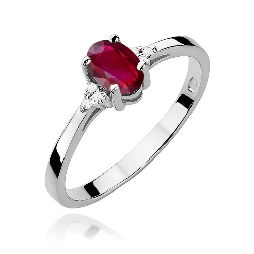 Bague W0301 Rubis 0,60ct Or blanc