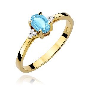 Pierścionek W0301 Topaz Swiss 0,50ct żółte złoto