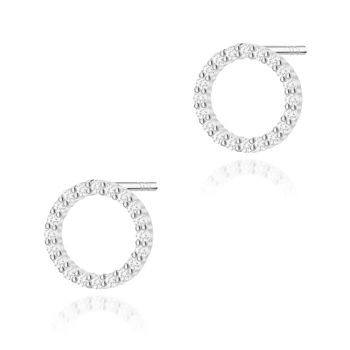 Ohrringe K0580 mit Diamanten Weißgold