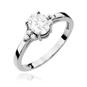 Pierścionek W0308 Diament laboratoryjny 0,70ct białe złoto