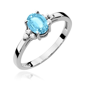 Pierścionek W0308 Topaz Swiss 0,90ct białe złoto