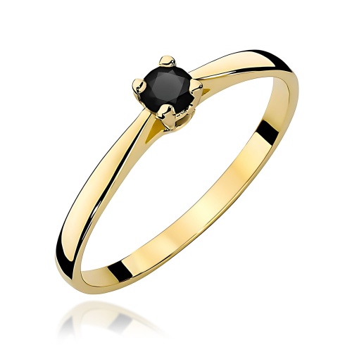 Bague W0335 Diamant noir 0,20ct Or jaune
