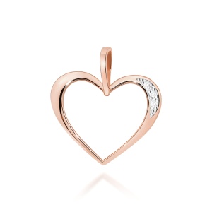 Zawieszka Z0030 z diamentami różowe złoto