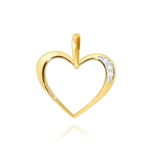 Zawieszka Z0030 z diamentami żółte złoto