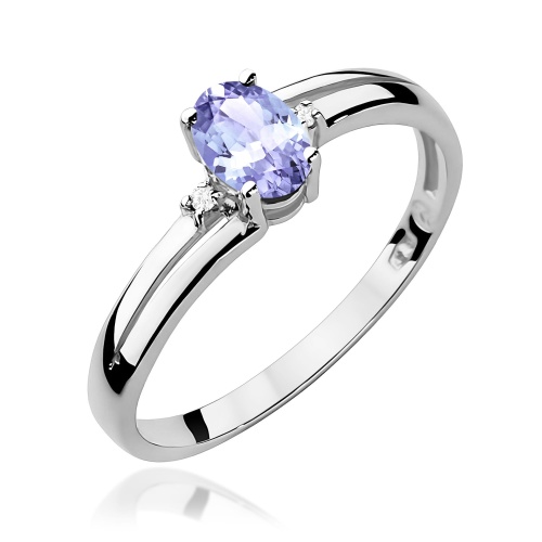 Pierścionek W0068 Tanzanit 0,40ct białe złoto