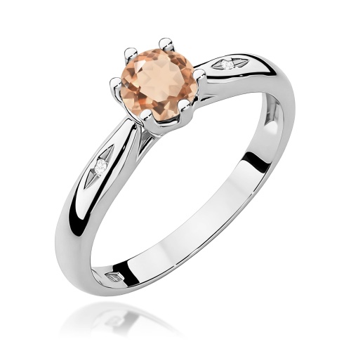 Pierścionek W0074 Morganit 0,40ct białe złoto