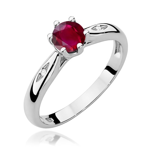 Gyűrű W0074 Rubin 0,60ct Fehér arany