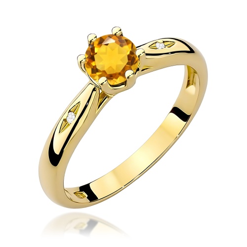 Bague W0074 Citrine 0,50ct Or jaune