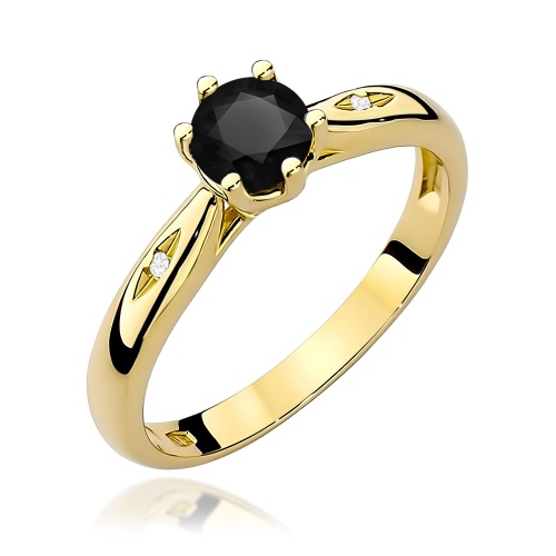 Bague W0074 Diamant noir 0,50ct Or jaune