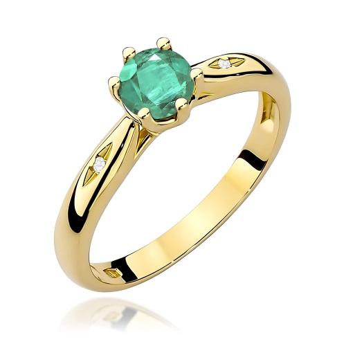 Bague W0074 Émeraude 0,50ct Or jaune
