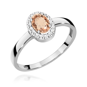 Pierścionek W0330 Morganit 0,40ct białe złoto