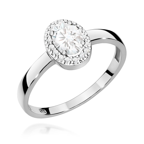 Pierścionek W0330 Diament laboratoryjny 0,40ct białe złoto 375