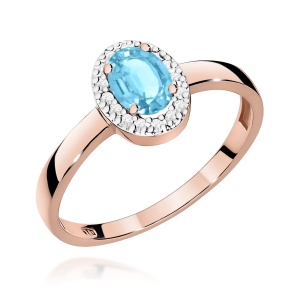 Pierścionek W0330 Topaz Swiss 0,50ct różowe złoto